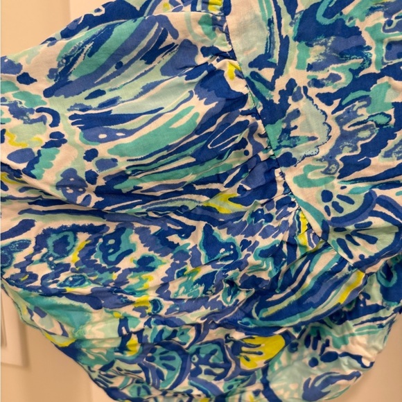 Lilly Pulitzer Alanna Swing Cold Shoulder Dress Blue Crush After Party Size XS - Picture 11 of 12